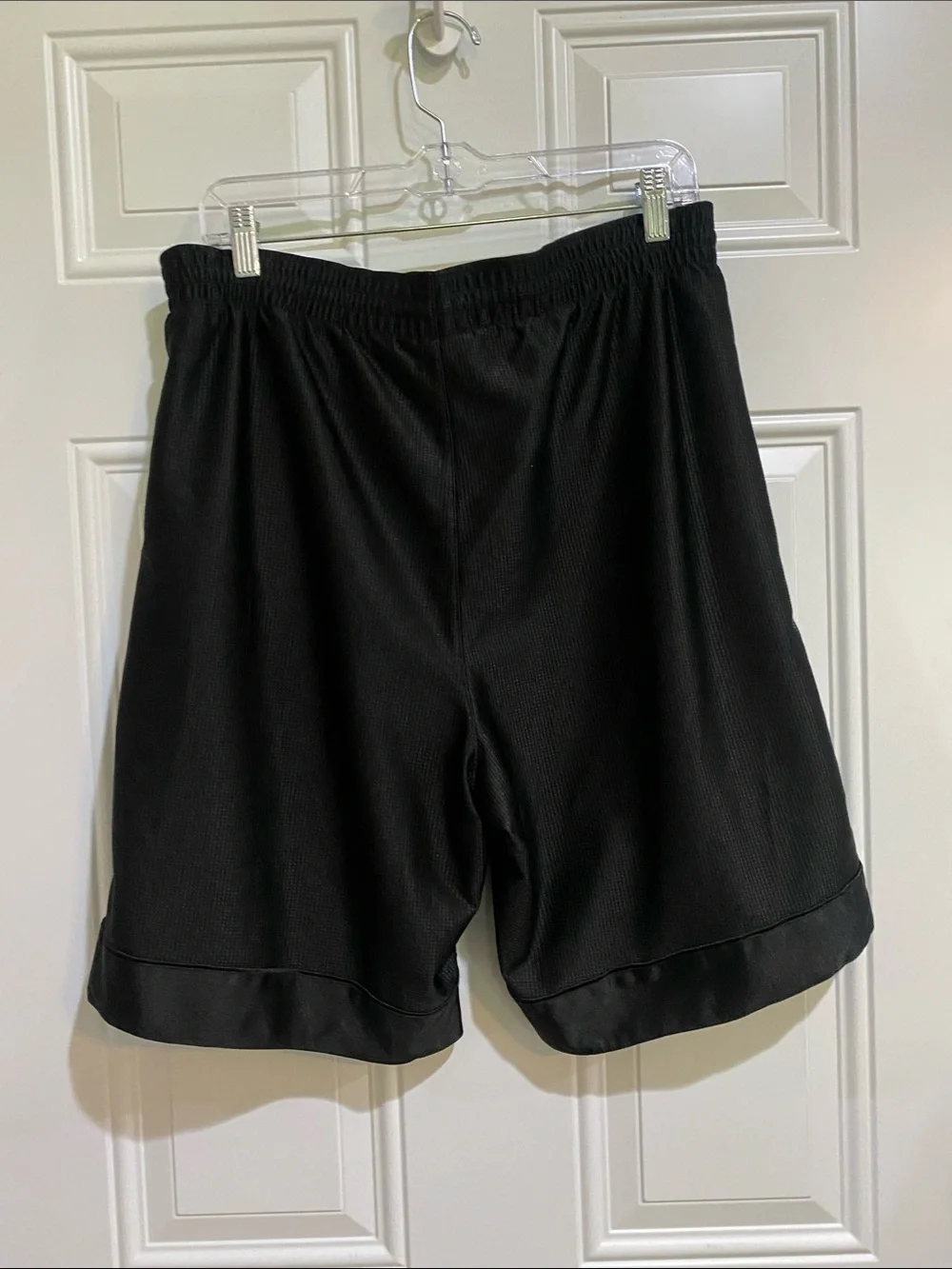 Nike Men’s Black Athletic Shorts with White Swoosh